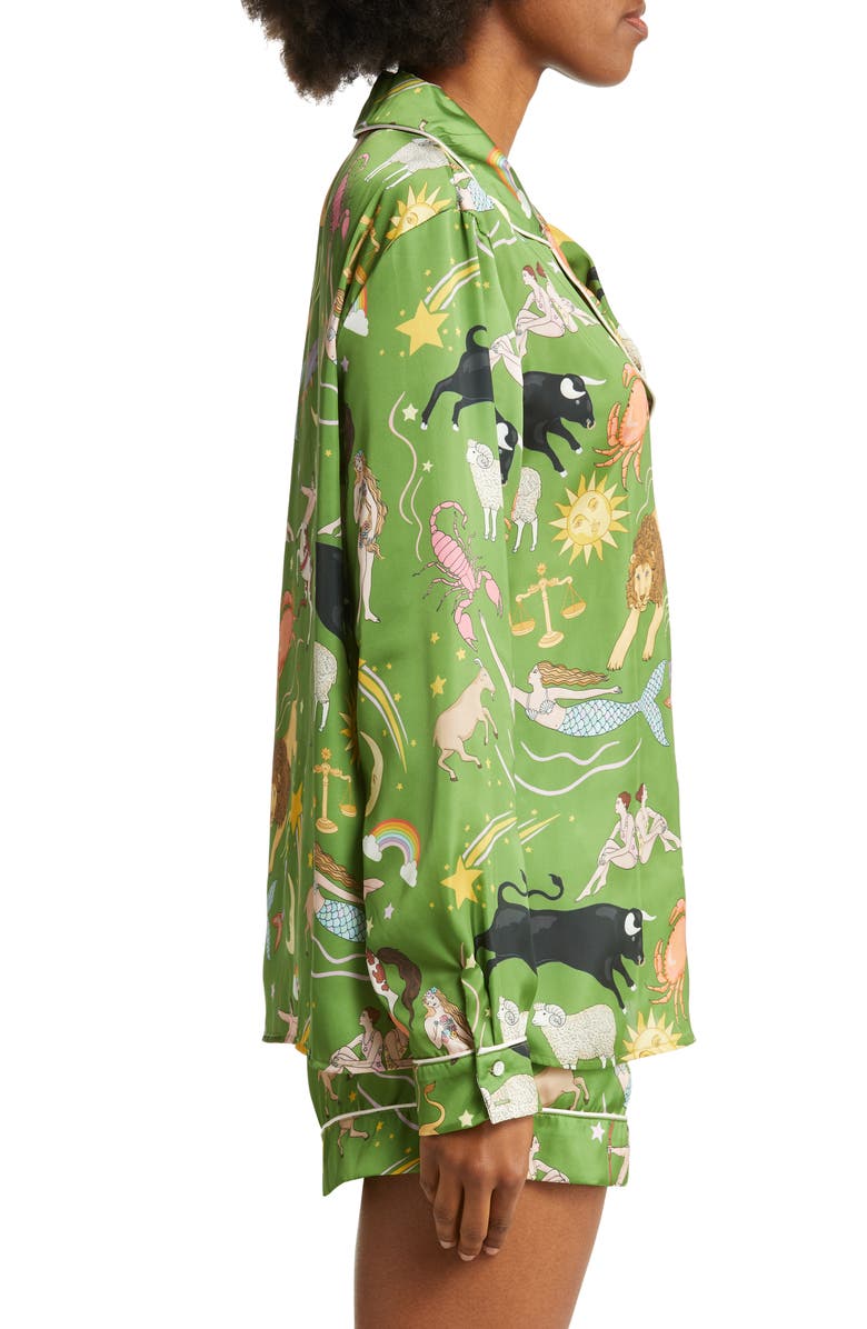 Karen Mabon Zodiac Green Short Pajamas, Alternate, color,