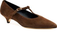 Amalfi by Rangoni Acciaio Leather T-Strap Pump