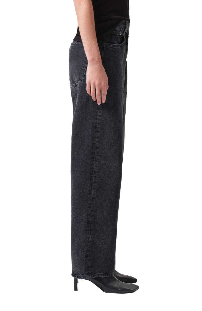 AGOLDE Crisscross High Waist Organic Cotton Straight Leg Jeans, Alternate, color, Shambles