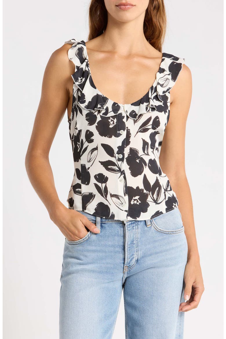 The Love Note Floral Top, Main, color, BRUSHED NEUTRAL FLORAL