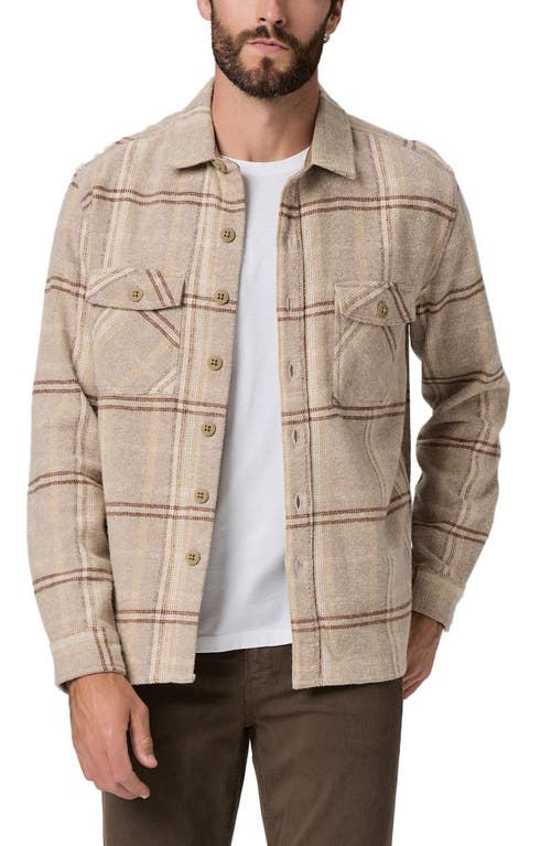 Paige Seymore Brushed Cotton Overshirt In Brown