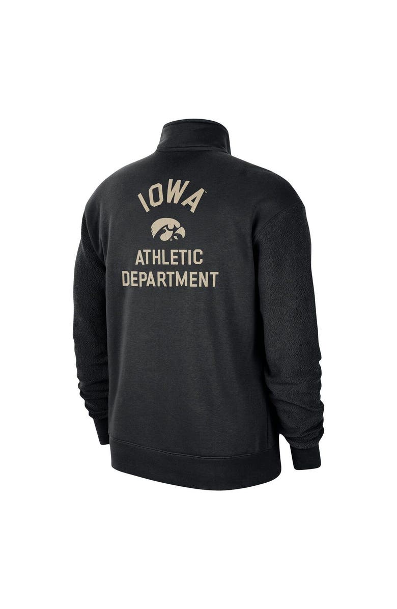 Nike Men's Nike Black Iowa Hawkeyes Campus Athletic Department Quarter-Zip Sweatshirt, Alternate, color, 