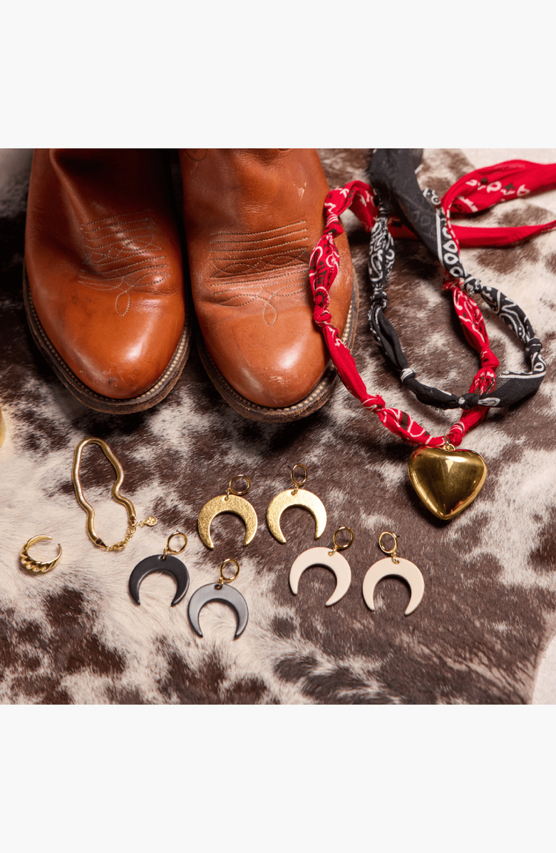 Nickel & Suede CeCe Earrings, Alternate, color, Black