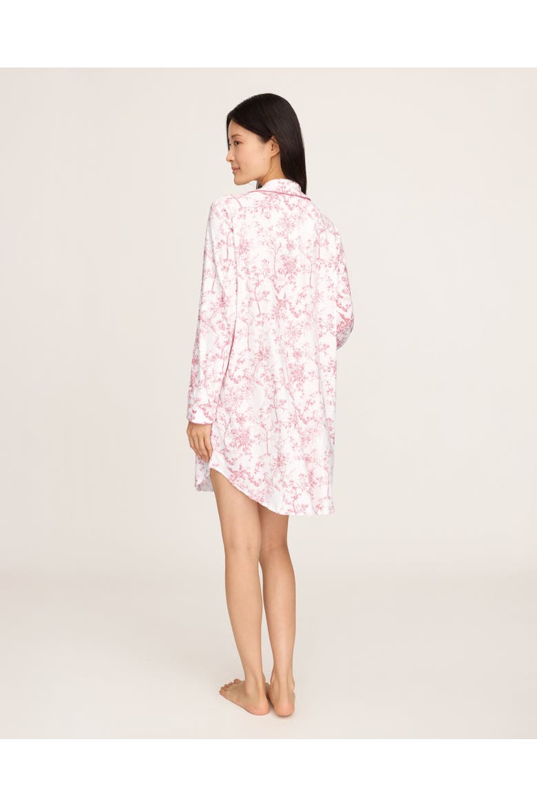 Pima Cotton Maternity Nightshirt in Pink Timeless Toile, Alternate, color, Pink