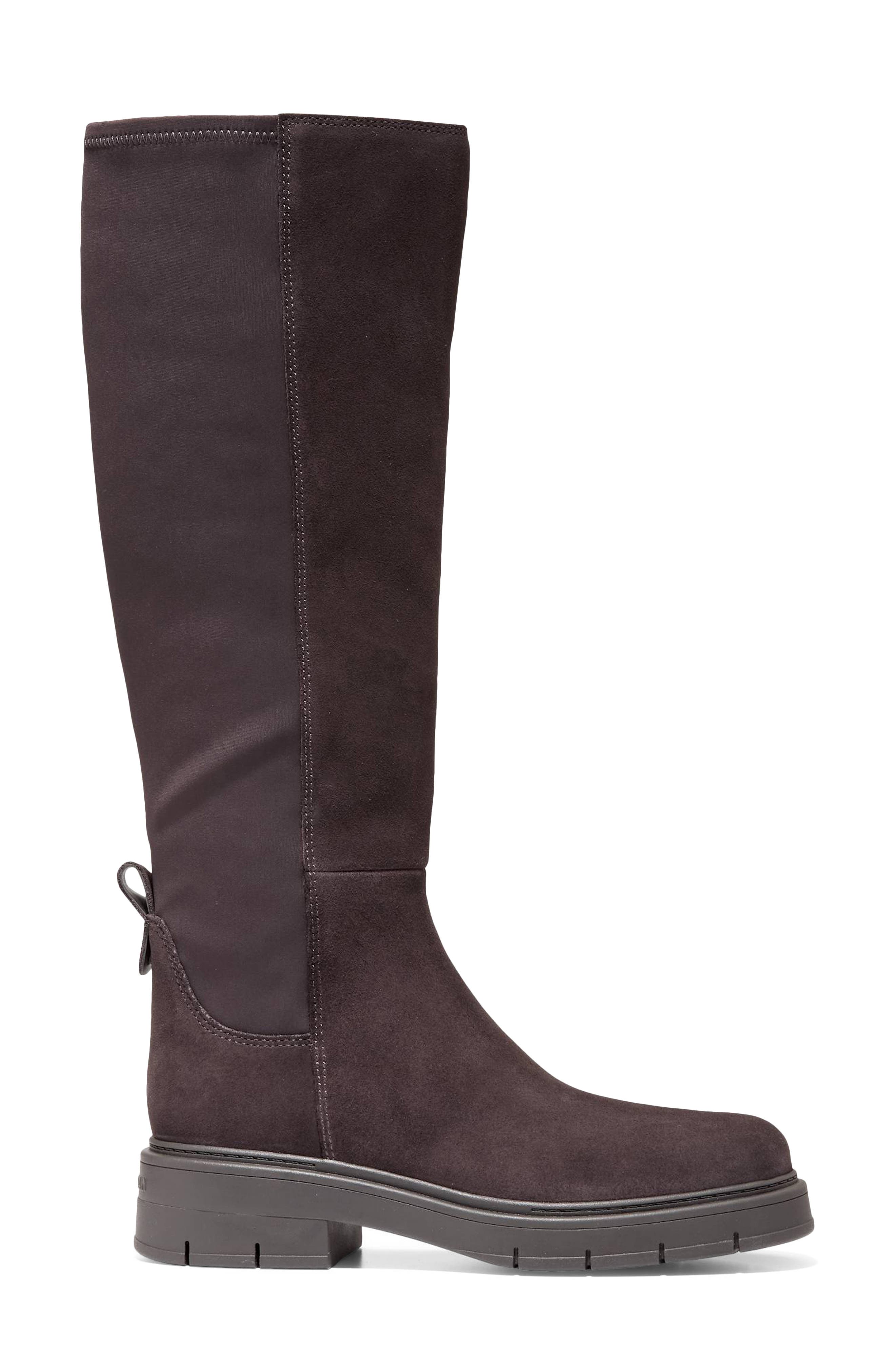Grand Flex Fenella Waterproof Leather Knee High Boot, Alternate, color, DARK CHOCOLATE SUEDE WP