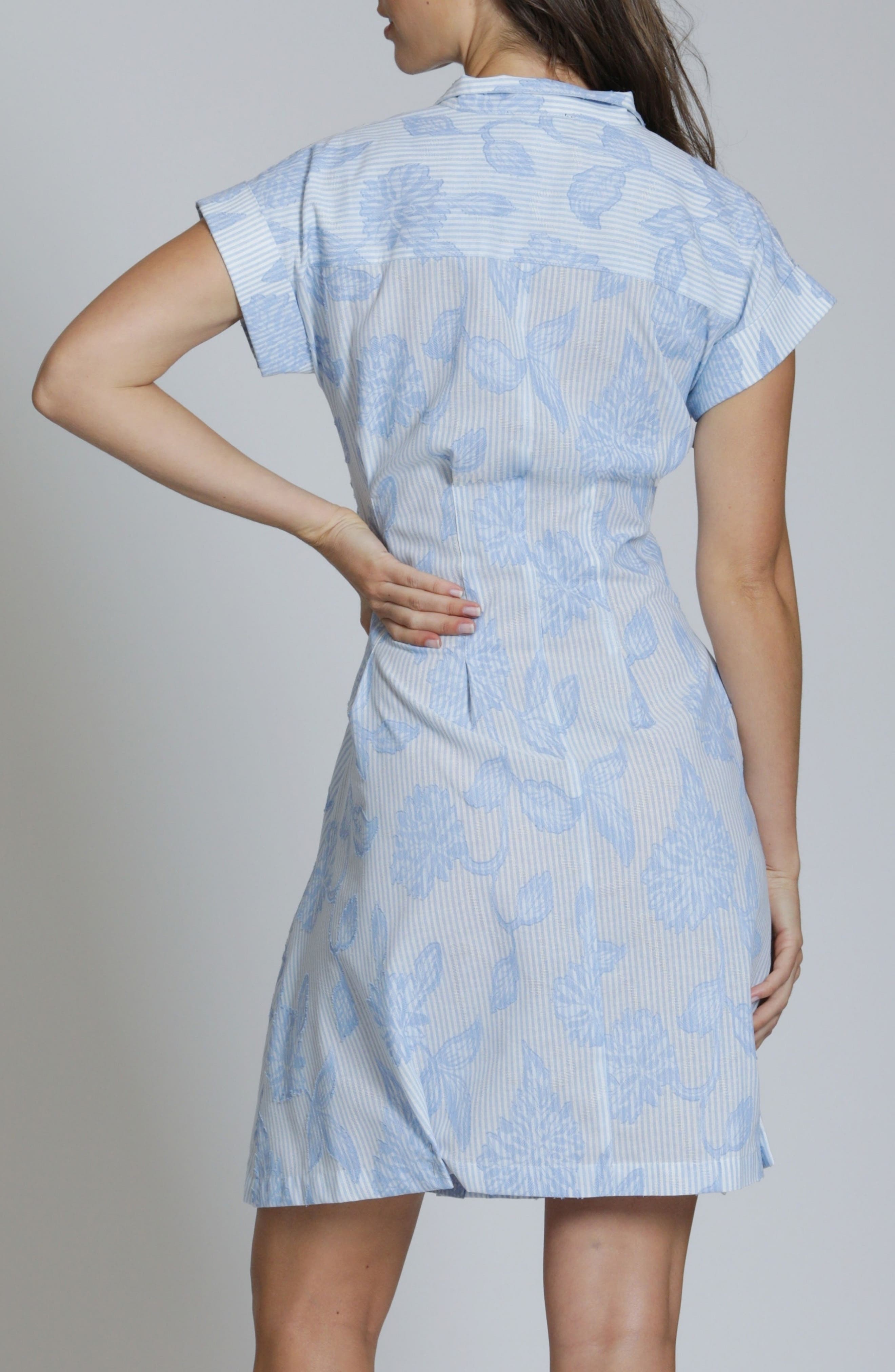 Floral Stripe Shirtdress - image 2