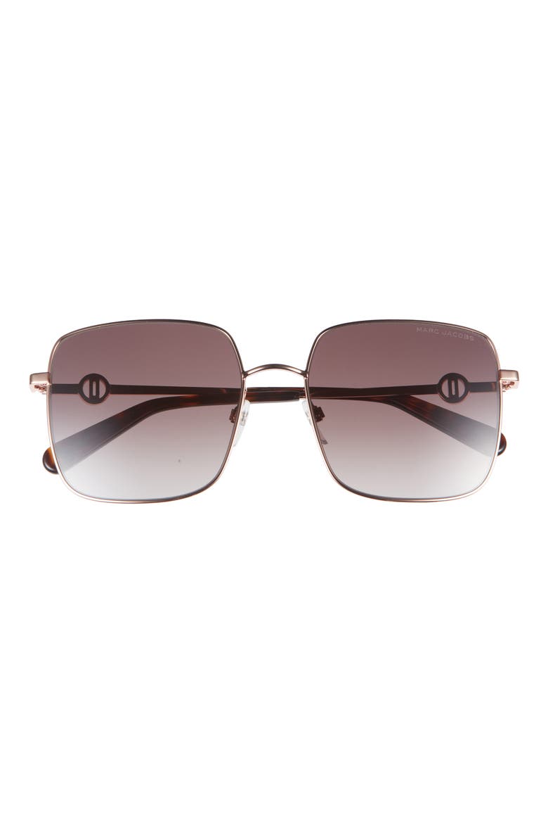 58mm Oversize Sunglasses, Main, color, GOLD HAVANA