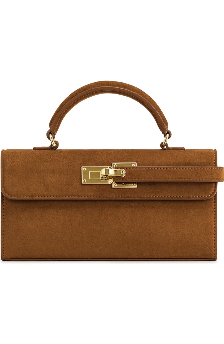 JW PEI Keyla Faux Suede Top Handle Bag, Main, color, Brown