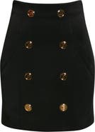 Balmain Logo Buttons Skirt