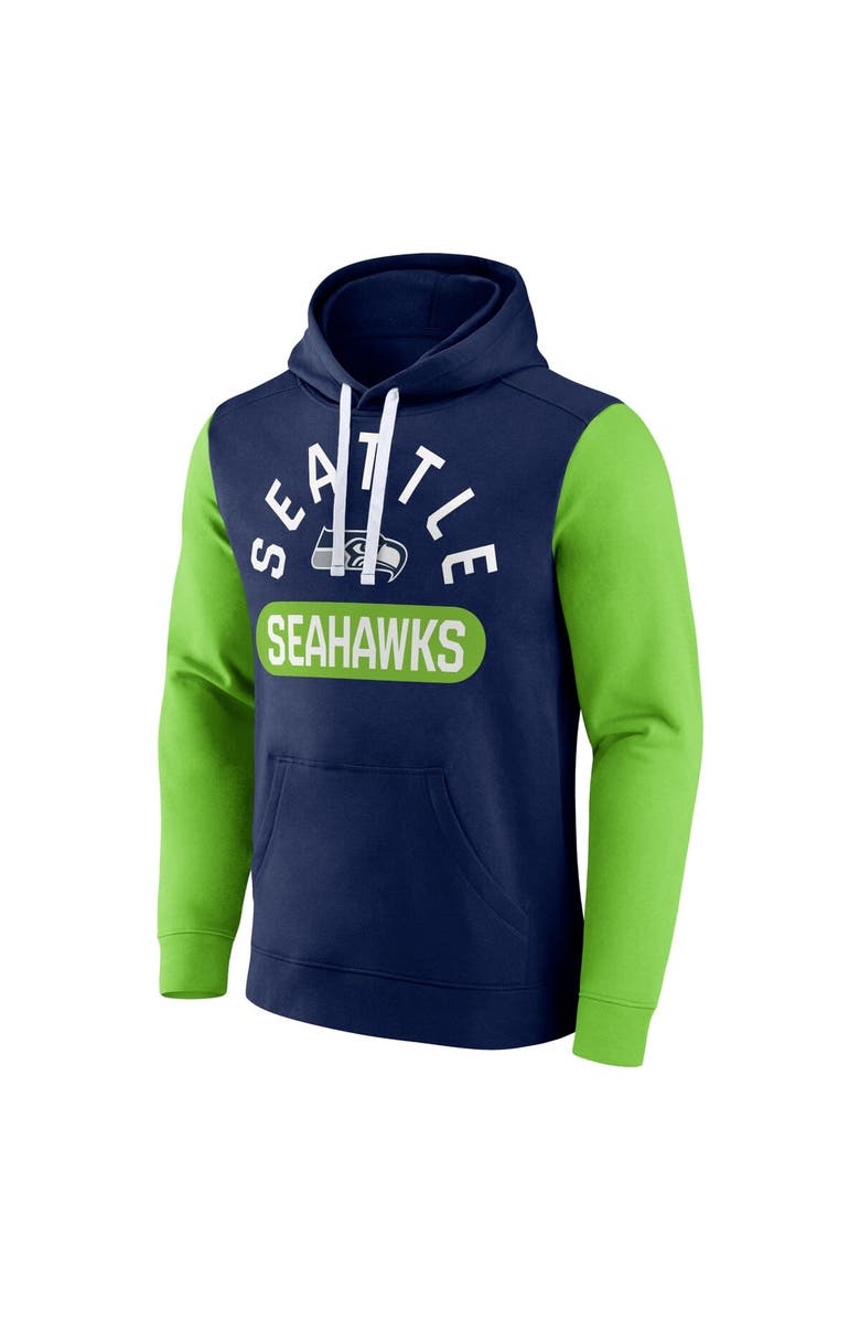 FANATICS Men's Fanatics College Navy Seattle Seahawks Extra Point Pullover Hoodie, Alternate, color, 