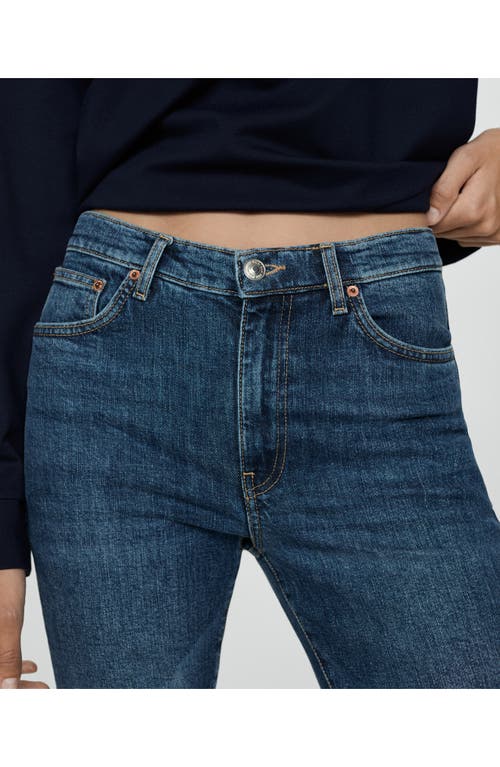 Mango Claudia Waxed Crop Slim Fit Jeans