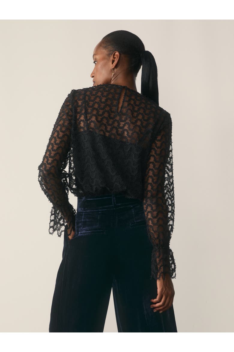 Aliano Round Neck Blouse, Alternate, color, Black