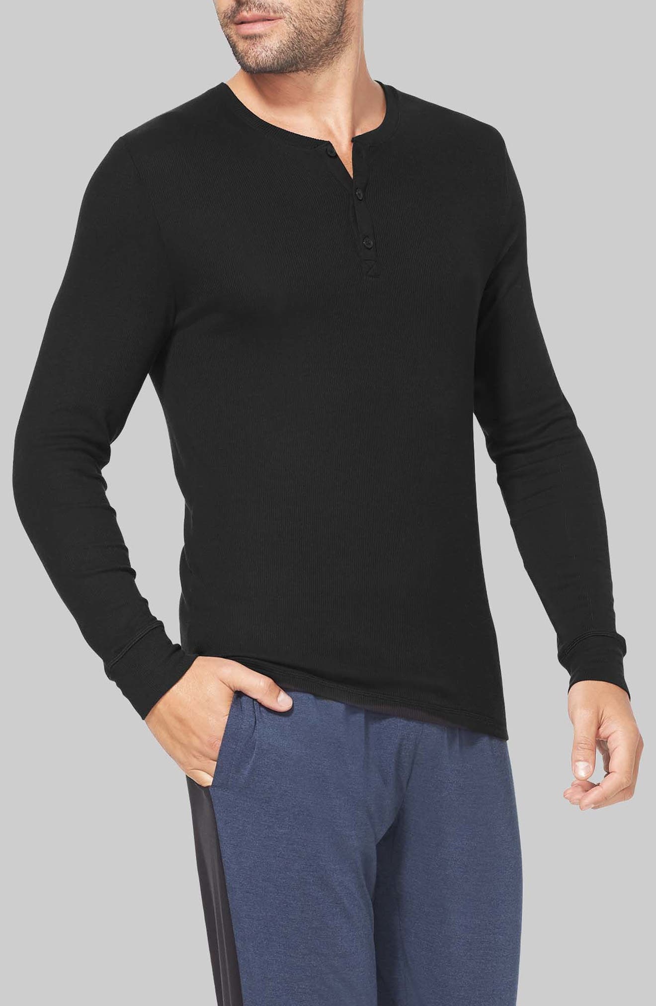 Tommy John Long Sleeve Henley Lounge Shirt