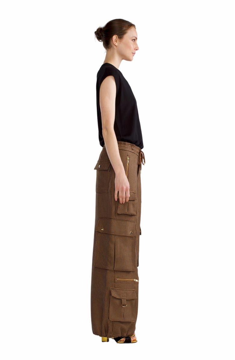 Cynthia Rowley Houndstooth Cargo Pants, Alternate, color,