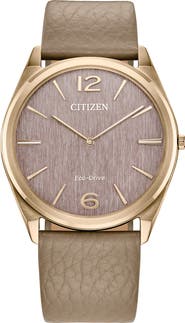 Citizen Suratto Eco-Drive Leather Strap Watch, 38.4mm x 4.71mm