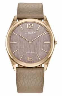 Citizen Suratto Eco-Drive Leather Strap Watch, 38.4mm x 4.71mm