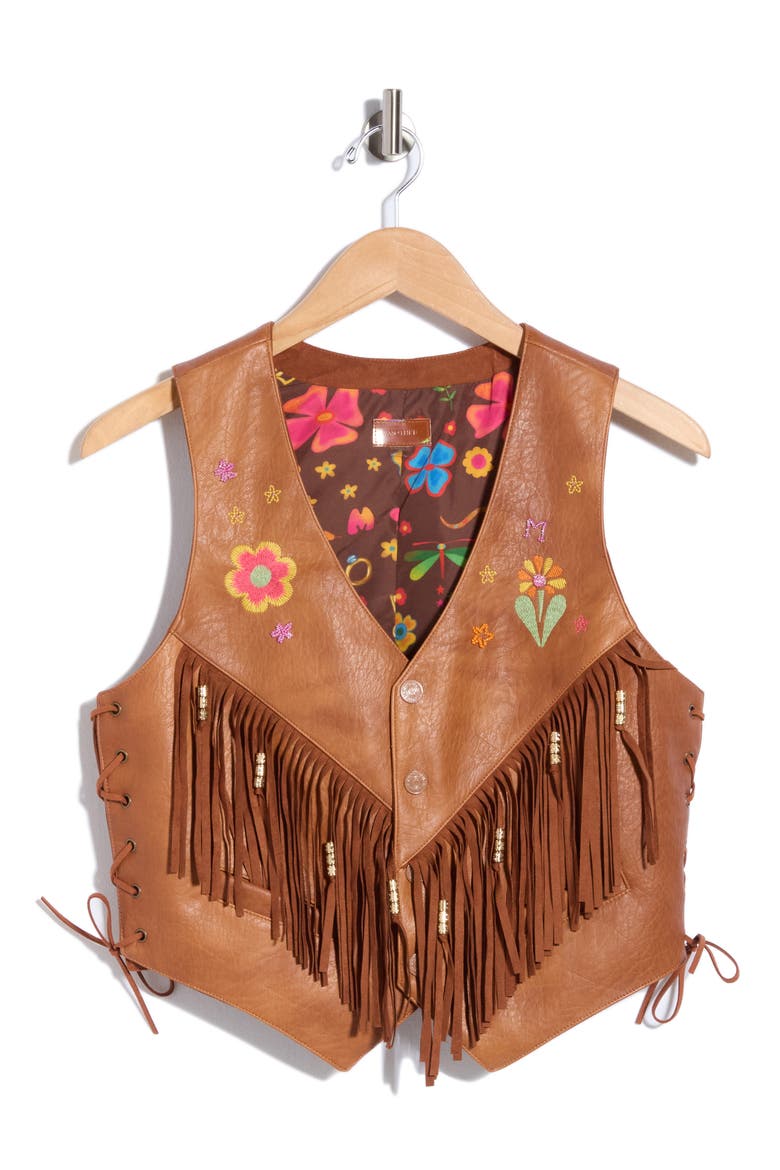 The Free Spirit Faux Leather Vest, Alternate, color, SPREAD YOUR WINGS