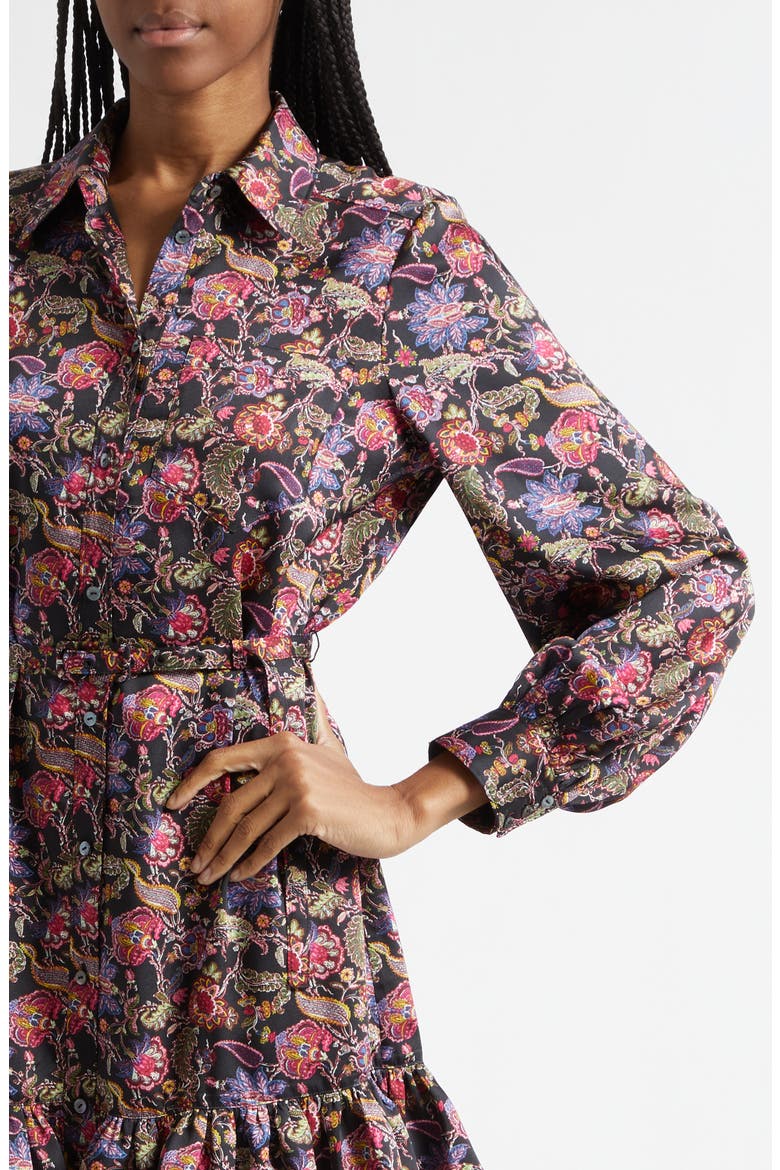 Tirza Paisley Eclipse Long Sleeve Shirtdress, Alternate, color, BLACK MULTI