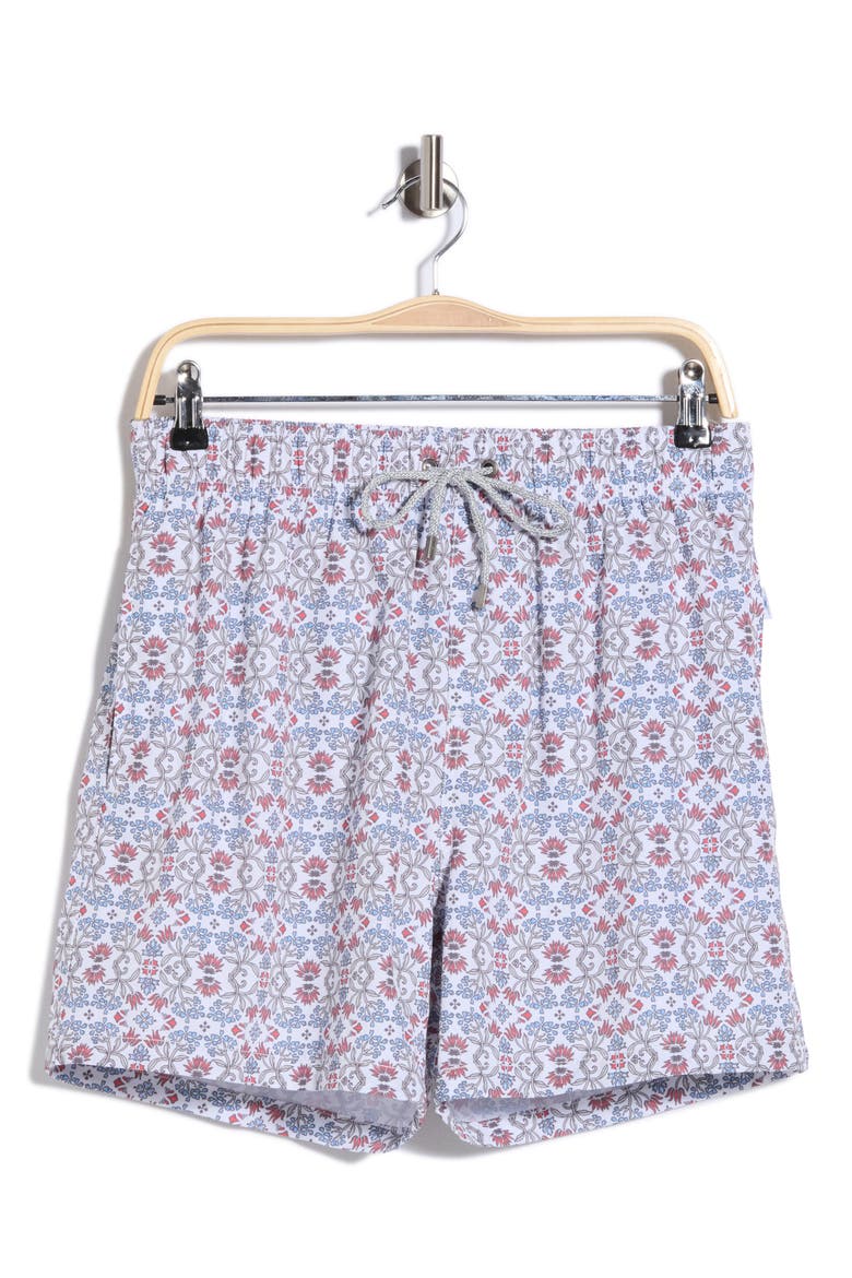 Tile Volley Swim Shorts, Alternate, color, BROWN