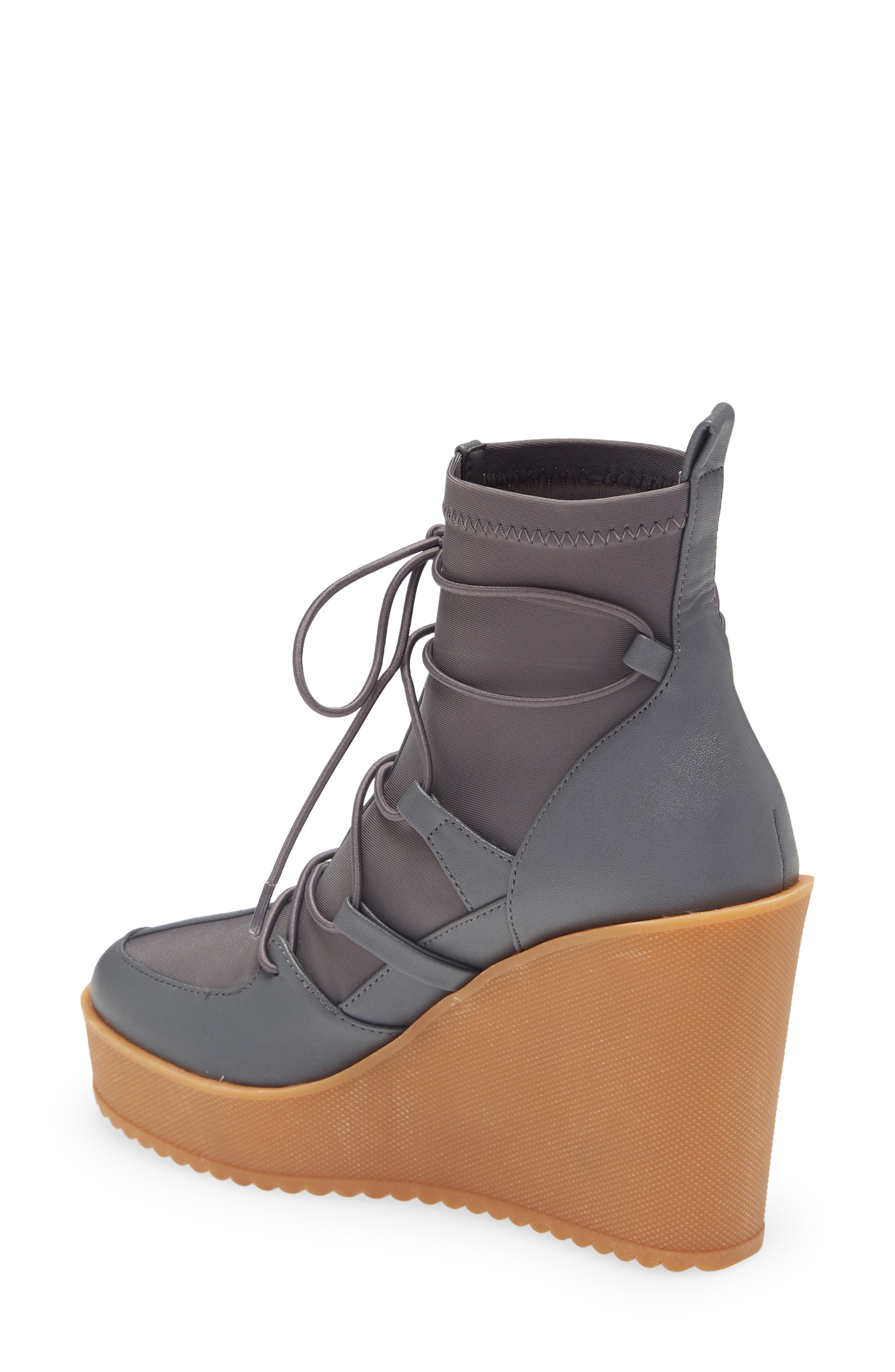 Atomic Wedge Lace-Up Bootie, Alternate, color, GREY MULT