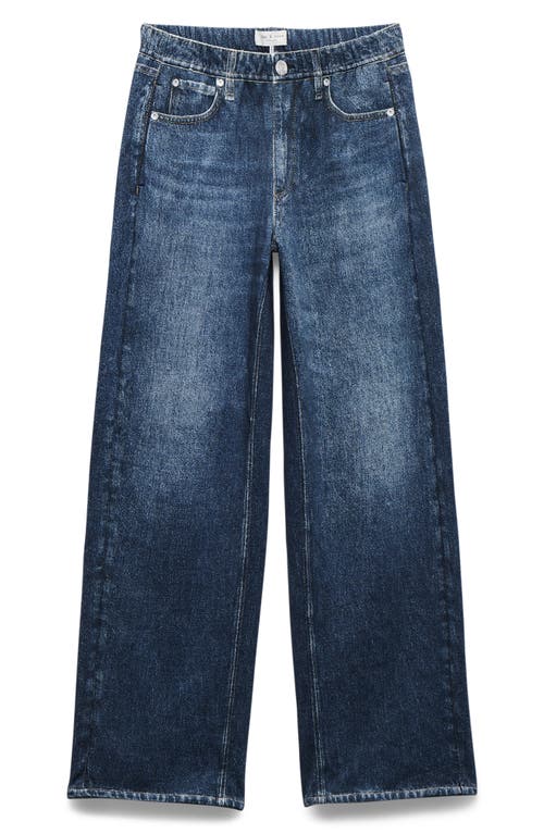Rag & Bone Miramar Wide Leg Cotton Terry Sweatpant Jeans In Blue