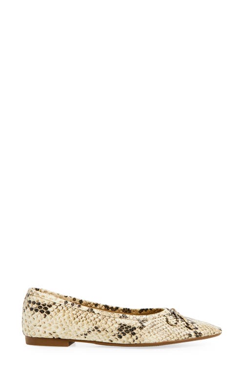 Schutz Arissa Snakeskin Embossed Ballet Flat In Animal Print