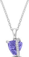 Julianna B. Tanzanite & Diamond Drop Wrap Pendant Necklace