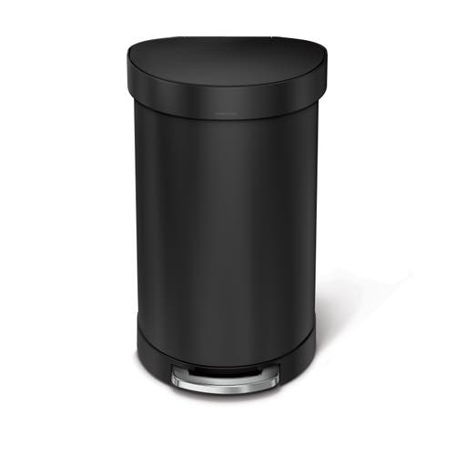Simplehuman 45l Semi Round Liner Rim Step Trash Can
