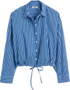 Madewell Drawstring Button Up Poplin Shirt