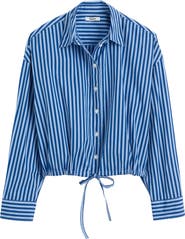 Madewell Drawstring Button Up Poplin Shirt