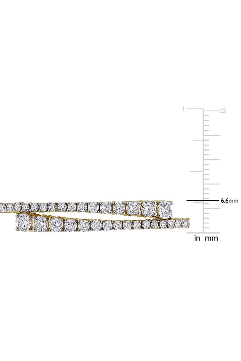 Graduated Diamond Bypass Bangle 14k, Alternate, color, 14k Yellow Gold