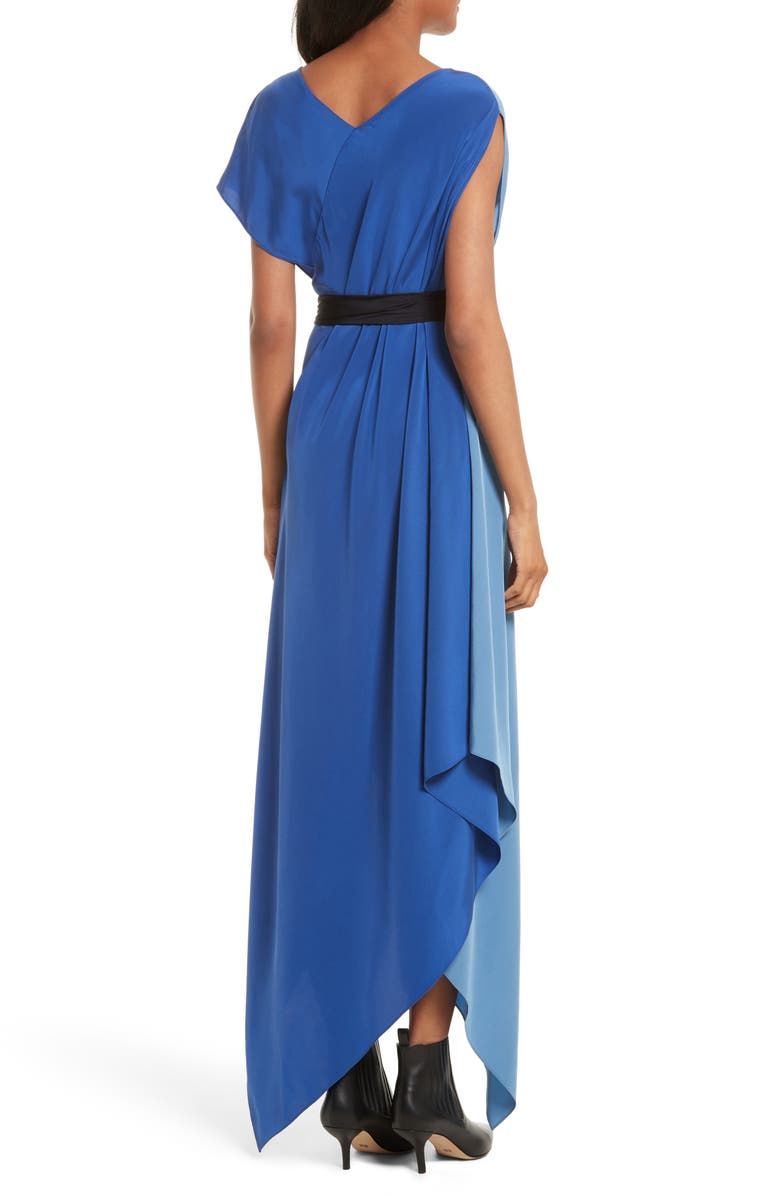 Diane von Furstenberg Handkerchief Hem Silk Scarf Dress, Alternate, color, 