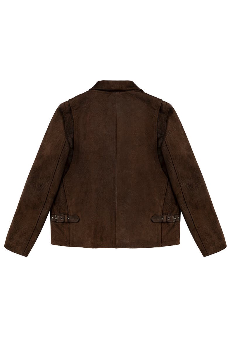 Indiana Dunes Moto Jacket, Alternate, color, Brown