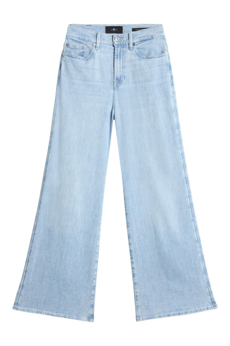 Lotta High Waist Ankle Wide Leg Jeans, Alternate, color, DEWDROP