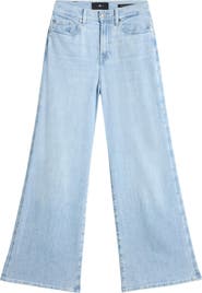 7 For All Mankind Lotta High Waist Ankle Wide Leg Jeans