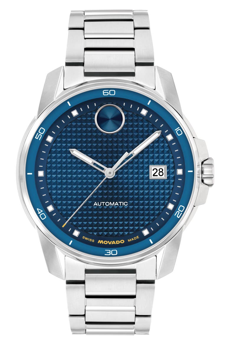 Bold Verso Automatic Bracelet Watch, 41mm, Main, color, BLUE