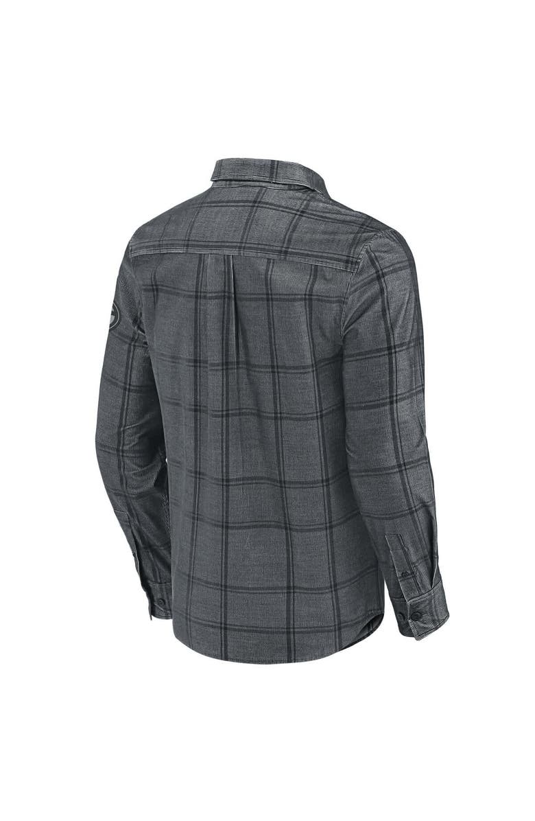 Darius Rucker Collection by Fanatics Men's Darius Rucker Collection by Fanatics Gray Green Bay Packers Micro Corduroy Plaid Button Up Shirt, Alternate, color, Gray