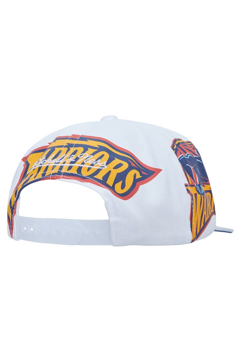 Men's Mitchell & Ness  White Golden State Warriors Hardwood Classics In Your Face Deadstock Snapback Hat, Alternate, color, White