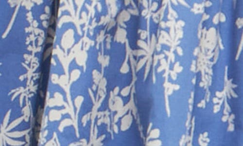 Free The Roses Floral Smocked Tiered Minidress In Blue