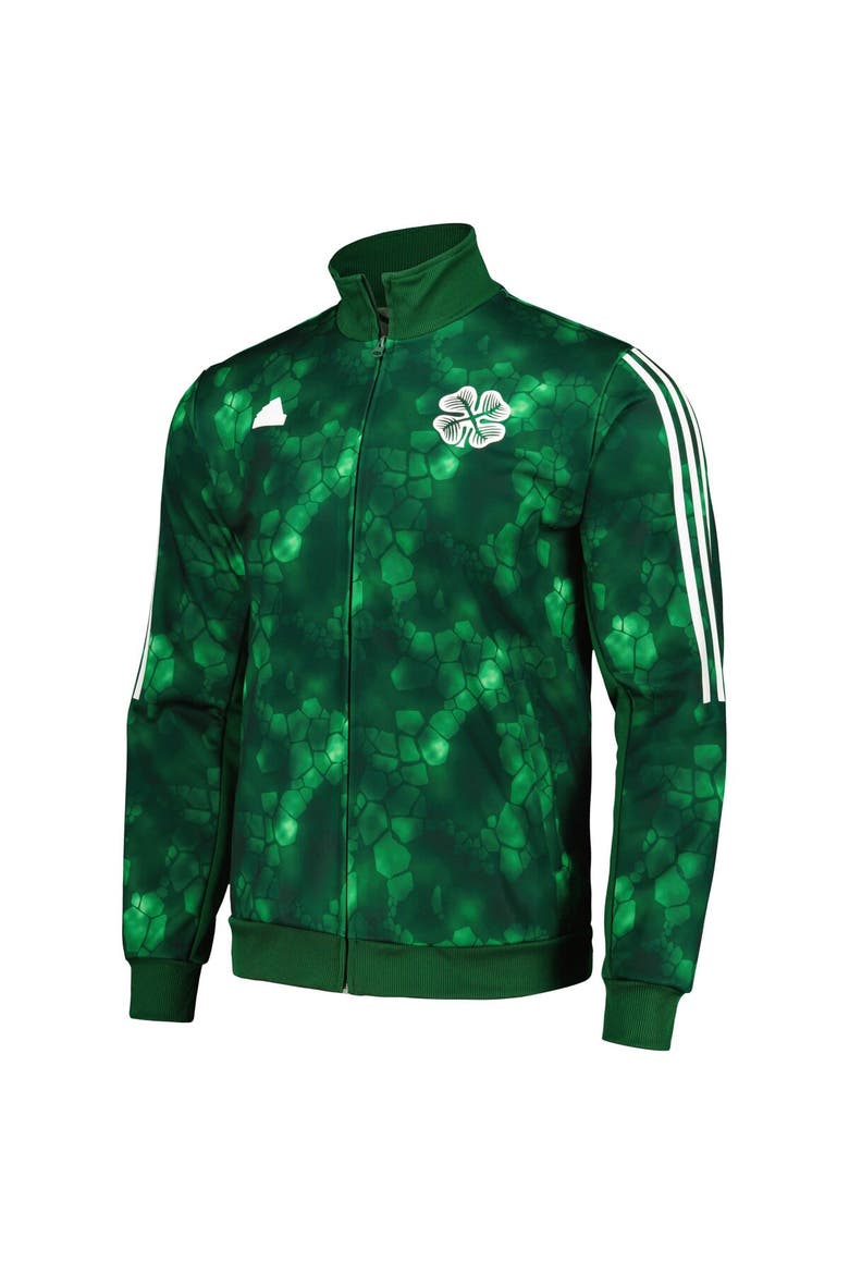Men's adidas Green Celtic Lifestyle Full-Zip Track Top, Alternate, color, Green