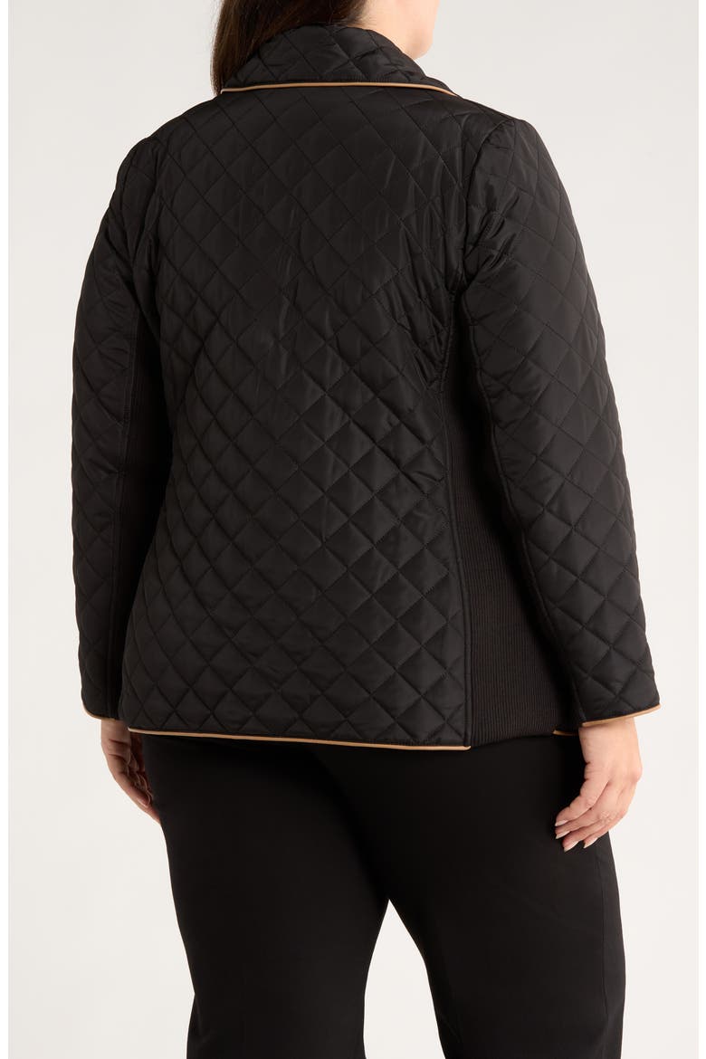Quilted Jacket, Alternate, color, JONES BLACK/ CARAMEL