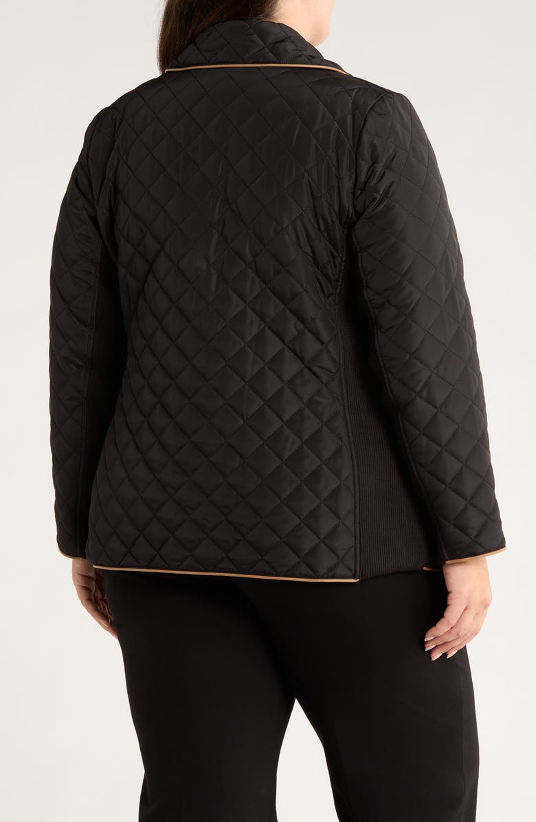 Jones New York Quilted Jacket, Alternate, color, Jones Black/ Caramel