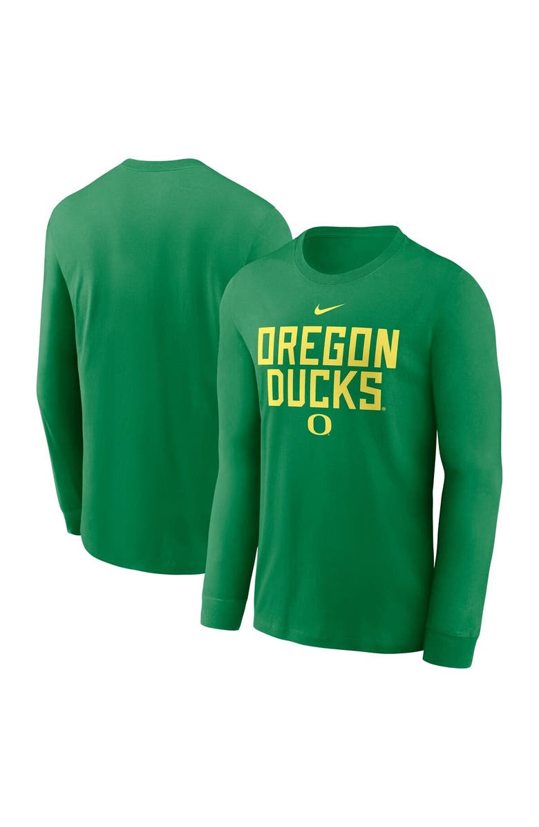 Nike Men's Nike Green Oregon Ducks 2025 Sideline Performance Long Sleeve T-Shirt, Main, color, Green
