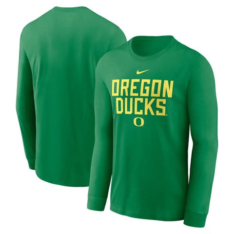 Men's Nike Green Oregon Ducks 2025 Sideline Performance Long Sleeve T-Shirt