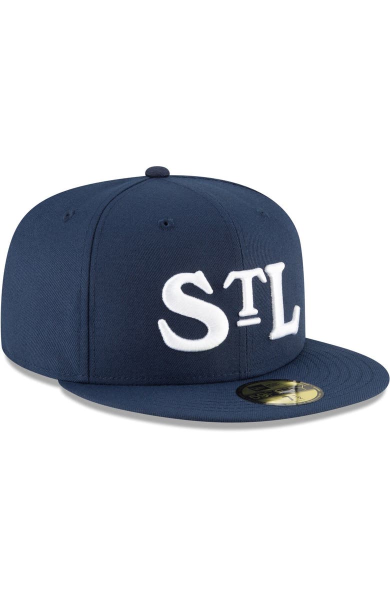New Era Men's New Era Navy St. Louis Stars Cooperstown Collection Turn Back The Clock 59FIFTY Fitted Hat, Alternate, color, Navy
