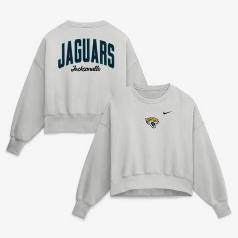 Women's Nike  Gray Jacksonville Jaguars Oversized Primetime Phoenix Fleece Sweatshirt