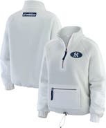 WEAR by Erin Andrews Women's WEAR by Erin Andrews Gray New York Yankees Polar Fleece Quarter-Zip Jacket