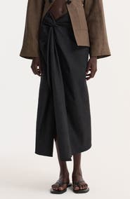 Róhe Textured Sarong Skirt