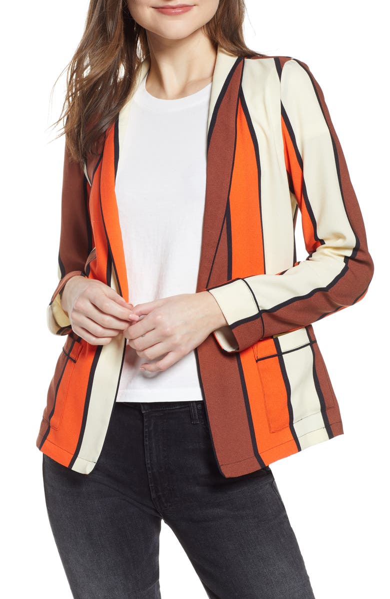 Scotch & Soda Stripe Drapey Blazer, Main, color,