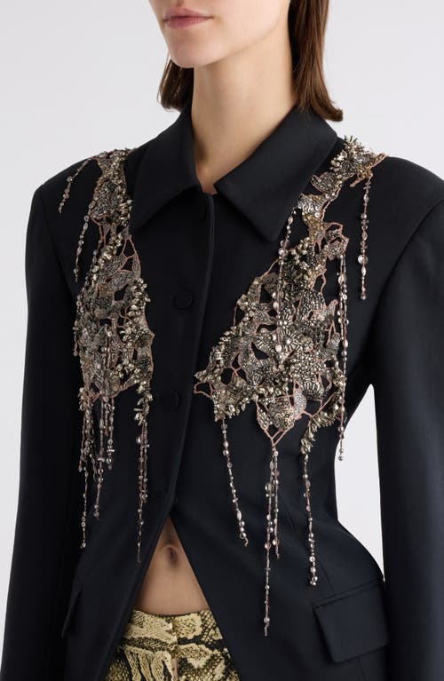 Dries Van Noten Embellished Wool & Mohair Cutaway Jacket